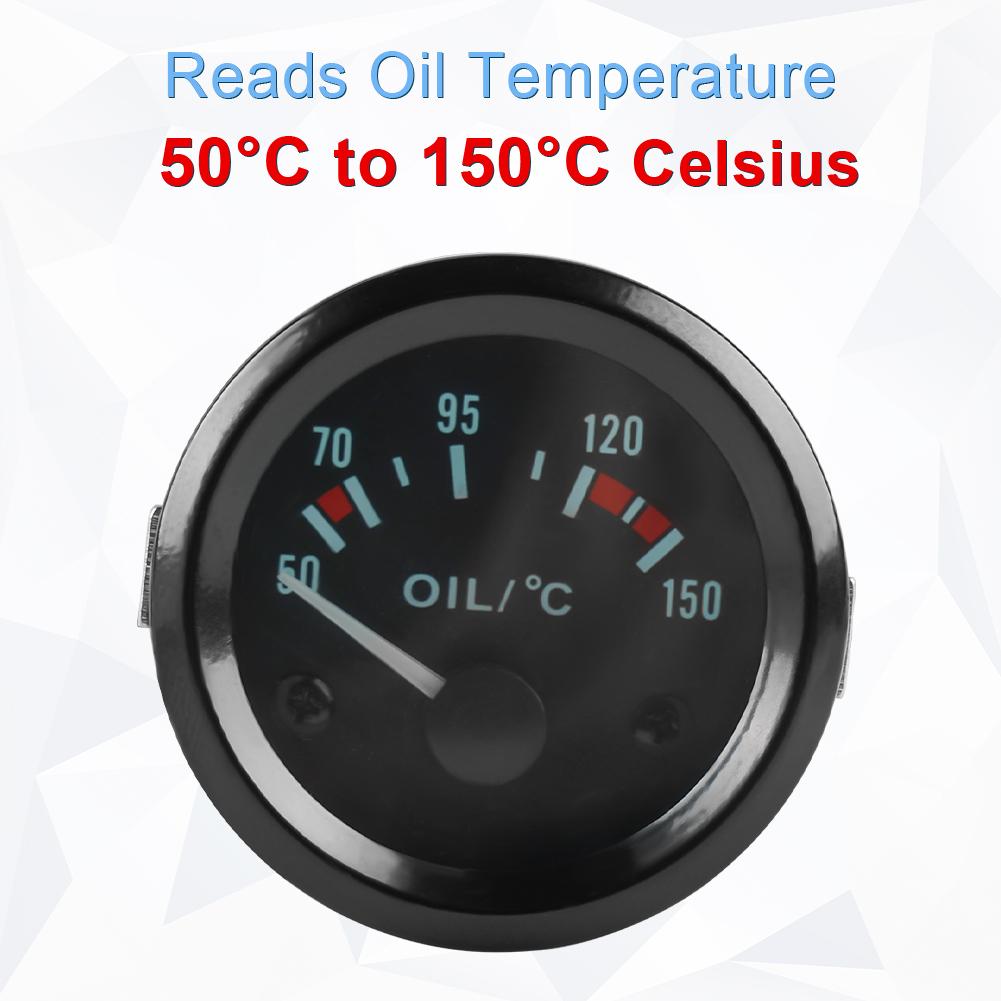 2" 52mm Oil Temp Temperature Gauge Meter Kit 50-150℃ Digital LED Display DC12V for Car Truck Vehicle Automotive