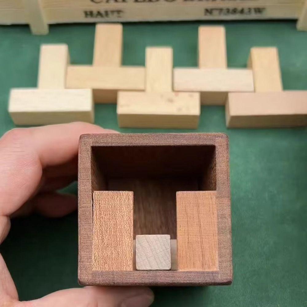 High Difficulty T-shaped Puzzle Brain Teaser IQ Test Toys Educational Puzzle Toys Stress-relieving Mind Games Luban Lock Toys