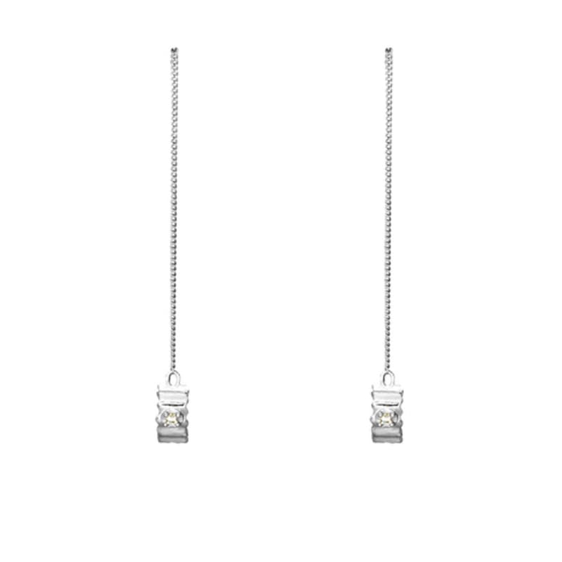 FADEMINE Single Pleats Chain Earrings