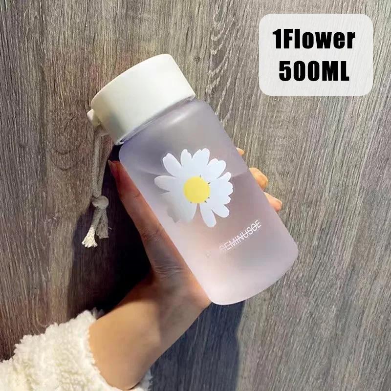 Transparent Water Bottle Portable Sport Cup for Drinking Kitchen Tools 550ML Water Bottle For School Gym Travel Girl Boy