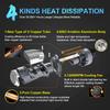 MAXGTRS 200W Auto LED Lens H4 Headlight for Cars High Beam Low Beam Projector Turbo Fan 6000k White Color Lighting
