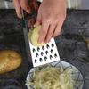 Edelstahl-Reibe Multifunktional Verdickter Edelstahl-Gemüseschneider Vierseitige Kartoffelschneide mit Handschutz