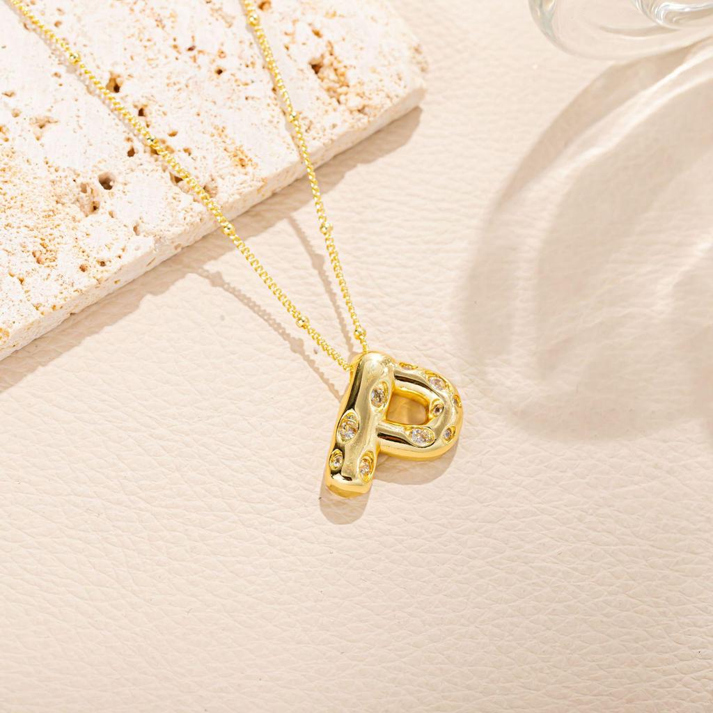 Women's Full Diamond Alphabet Pendant Necklace - DIY Clavicle Choker