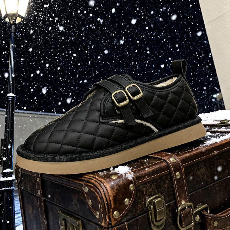 Internet celebrity cotton shoes lazy pedal 2025 autumn and winter velvet women's shoes low-top indoor beanie shoes casual snow boots