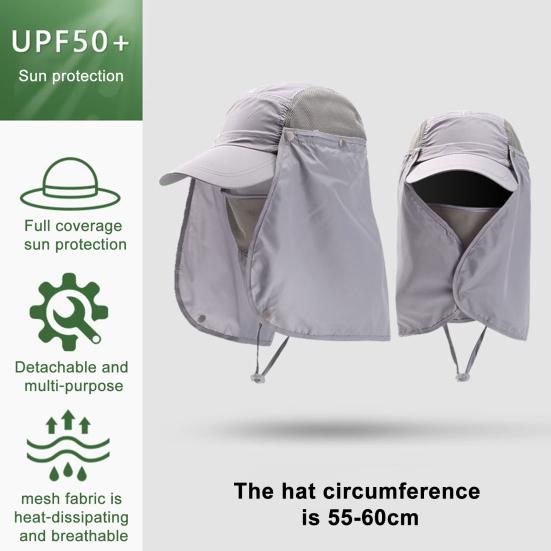 Yousheng Fishing Hat Sun Protection Wide Brim Breathable Mesh Design Sun Hat with Shawl Outdoor Activities Cycling Sunshade Hat
