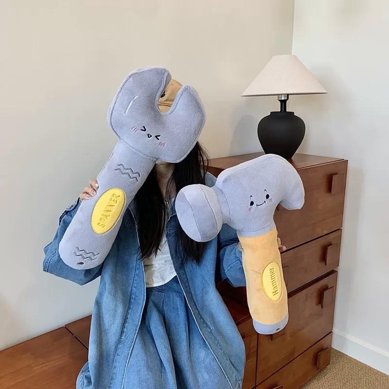 Martello Giocattolo Peluche Animale e Set Chiavi Inglesi per Bambini Regalo Creativo Animali di Peluche Interattivi