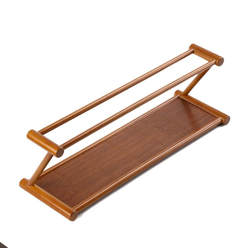 Zen Bamboo Tea Tray with Woven Mat Surface