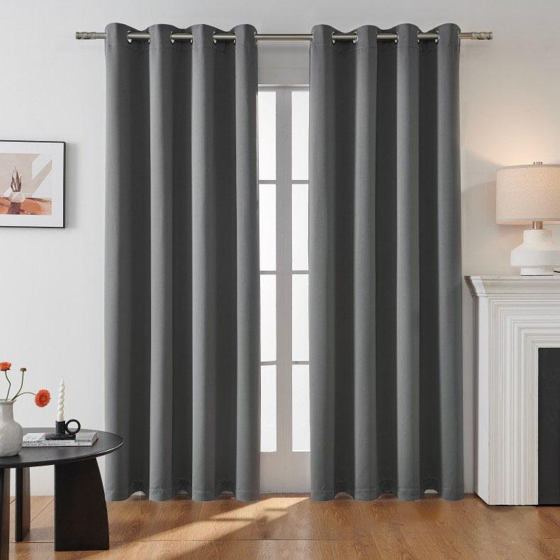 Modern Blackout Curtains 100% Room Darkening, High Density Weave, Solid Color Simple Design for Bedroom Living Room