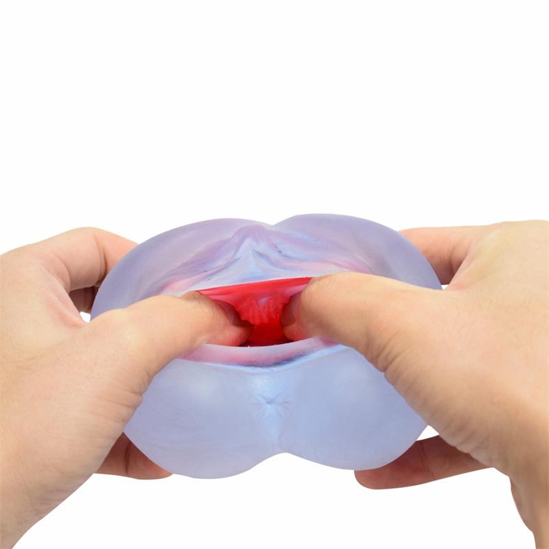 Demon Girl Transparent Blue Airplane Cup Male Inverted Model Forced Fake Vagina Famous Device Masturbation Device Adult Erotic Sex Products