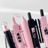 4/5pcs Cute Kitty Gel Pens Set Click-to-Change Pattern Kawaii Cat Gel Ink Pens 0.5mm Tip Black Refill School Supplies