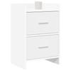 White Nightstand 40 x 30 x 60 cm Particleboard