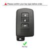 Leather Car Key Case For Toyota Camry Rav4 Highlander Land Cruiser Harrier 3 Button Smart Keyless Remote Control Protector Cover