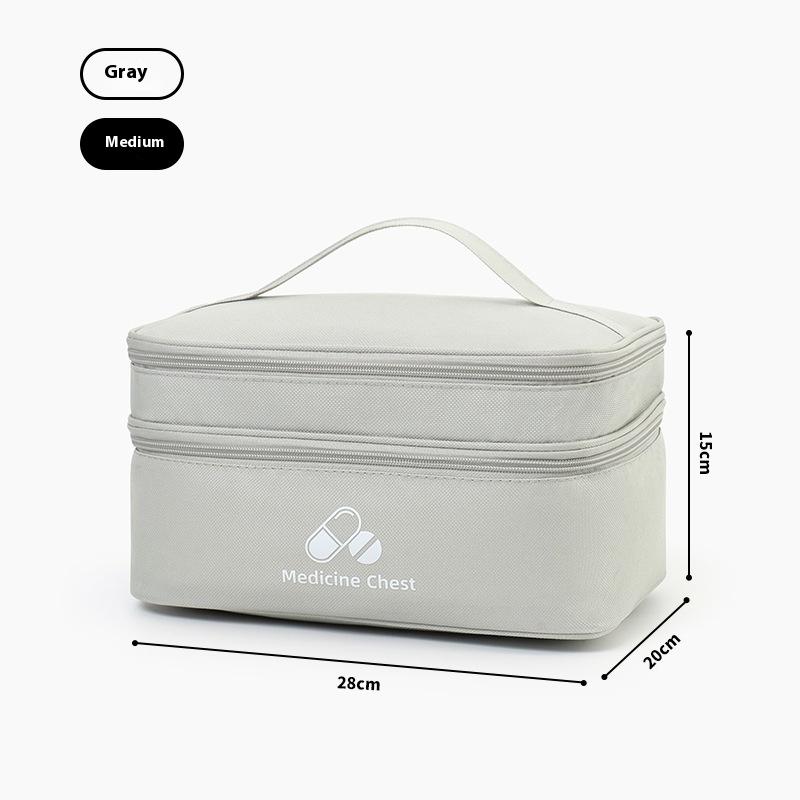 Double Layer Oxford Cloth Travel First Aid Kit Home Classification Storage Drug Sorting Bag with Epidemic Prevention Pouch