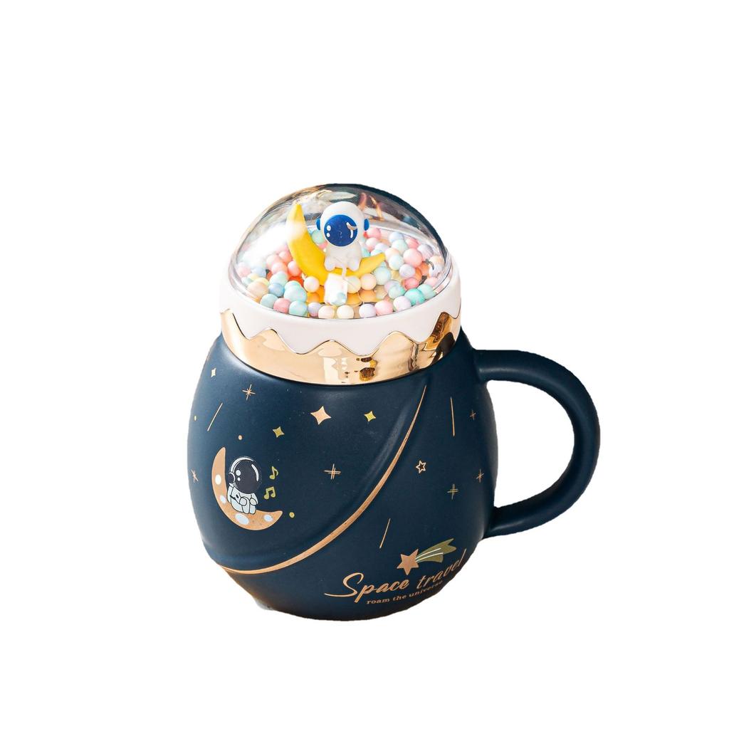 Kreativní planetový hrnek Vysoce přesný hrnek Astronaut Keramický hrnek Dárek k otevření Suvenýr Hrnek na vodu Dárková sada v krabičce
