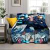 Jujutsu Curse Battle Blanket Flannel Blanket for bed, sofa, Camping, Hiking, Picnic Essentials, gift for family Fan gifts