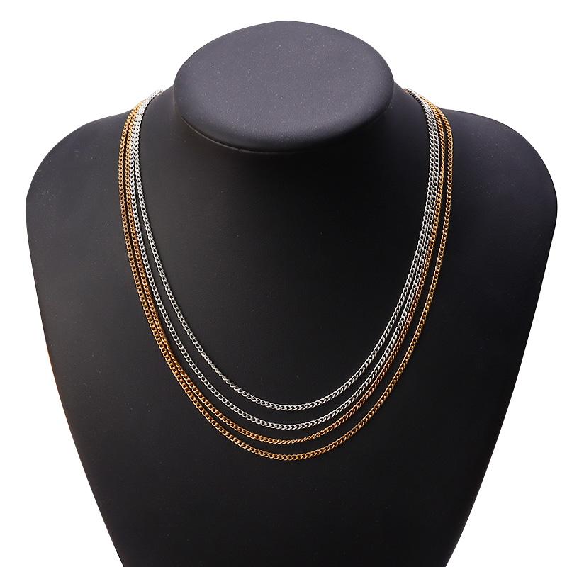 6pcs/Lot 45cm Adjustable Round Cross Chains for Jewelry Making Link Chain Bulk Chains DIY Necklace Bracelet Men or Women