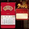 Paper Horse Wall Calendars Chinese Style Traditional Design Chinese Lunar Calendar Bright Color Festive Ambiance
