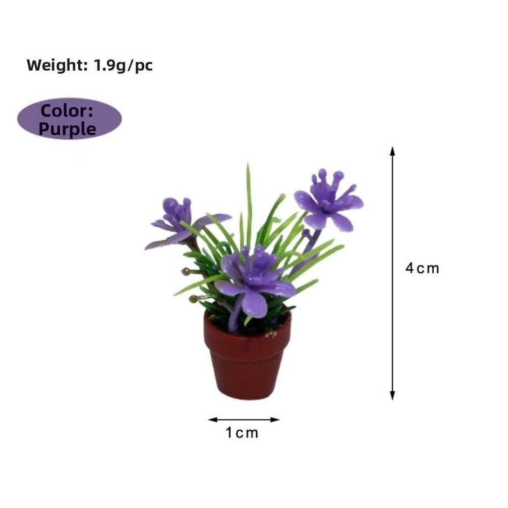 

3pcs 1:12 Dollhouse Miniature Green Plant Mini Garden Home Model Doll House Accessories 8