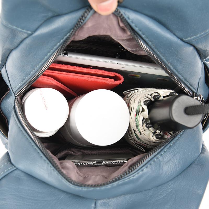 Hohe Qualität Patchwork Weichem Leder Rucksack Mode Schule Taschen Für Mädchen 2023 Multifunktionale Taschen Damen Rucksäcke Sac a Main