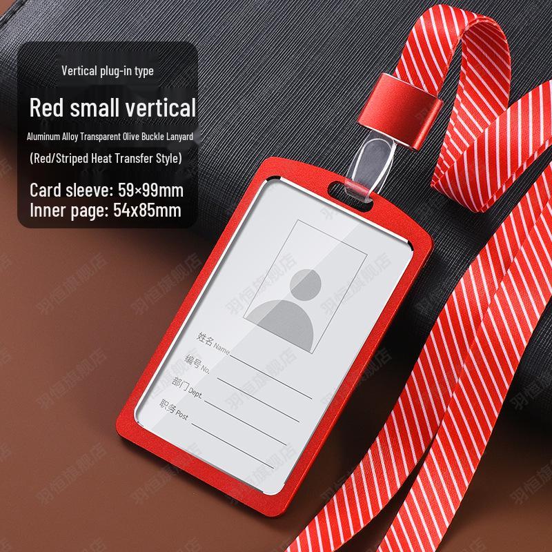 Mitarbeiter-Ausweishalter aus Aluminiumlegierung mit Lanyard