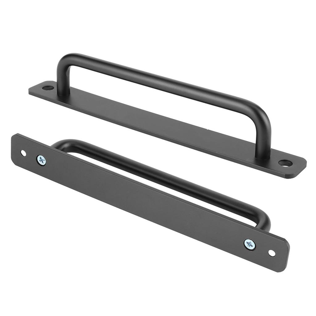 2pcs Elegant Sliding Door Handles Black Aluminum Alloy Pull Handles for Wardrobes Cabinets Garages Sheds