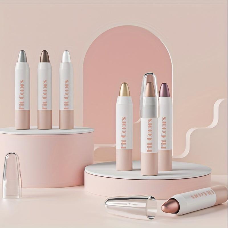 

Перламутровая ручка для теней для век, одинарный шелкопряд, рот, вспышка для губ, глаз, ручка для макияжа двойного назначения