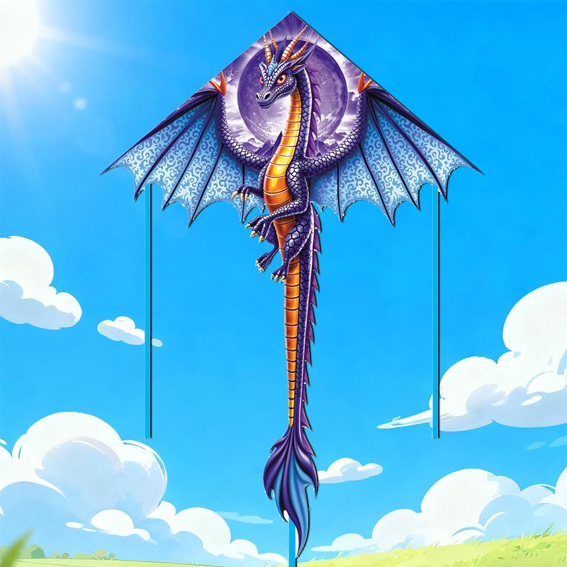 Weifang Winged Dragon Kite: Cartoon Animal Kite for Kids & Adults