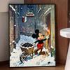Disney 5D diamond painting set Christmas Mickey DIY handmade diamond painting art production diamond decorative paintingsnow scene