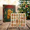 2025 Christmas Ornament 2D Acrylic Holiday Pendants 24 Days Advent Calendar Countdown Home Decor for Front Door Office Wall