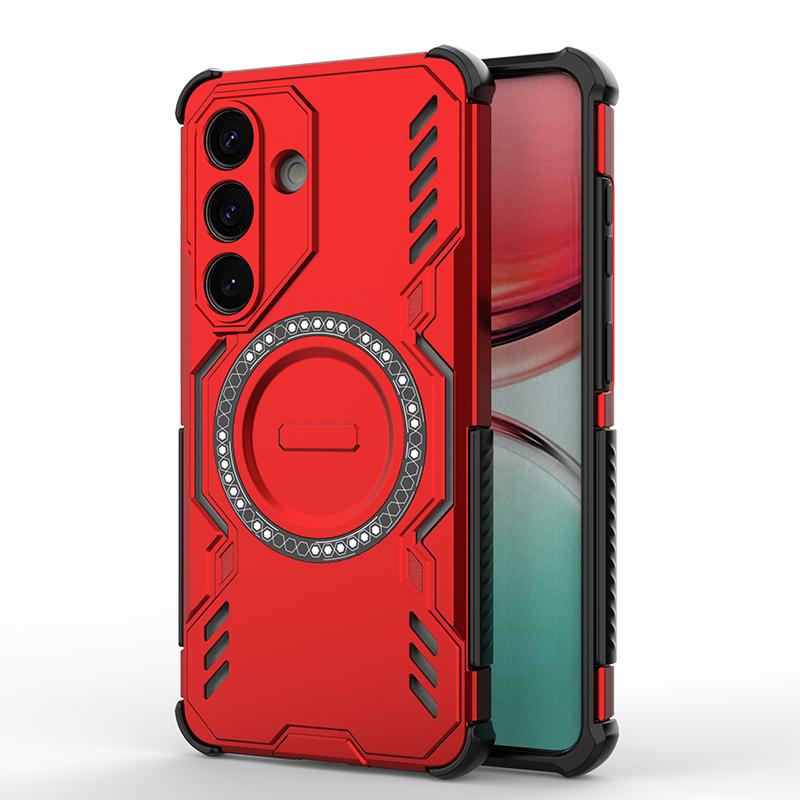 Magnetic Armor Case For Samsung Galaxy S26 Ultra S25 Edge Plus S24 FE S23 S22 A15 A35 A55 A16 A36 A56 A17 A37 A57 5G Hybrid Shockproof Bumper Cover