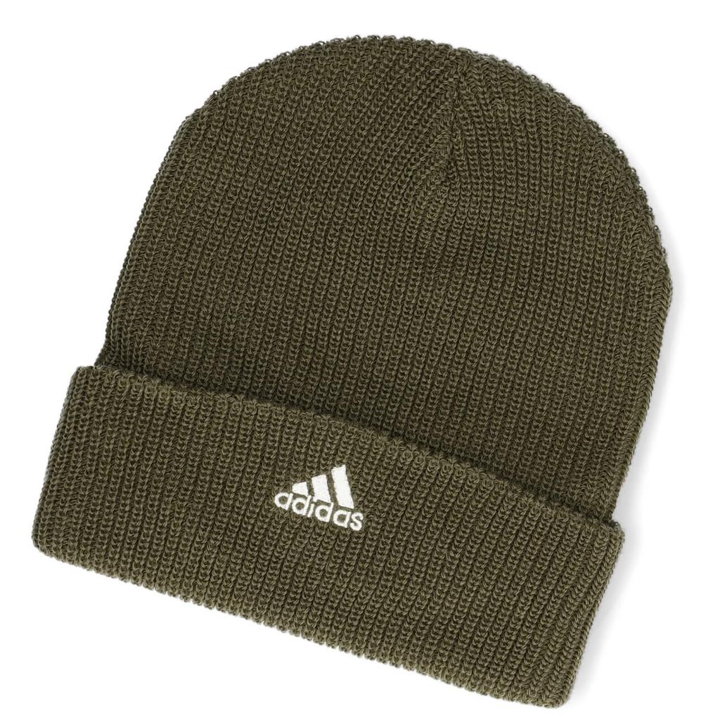 adidas Acrylic Knit Light 55 Mid-Logo Cap, Green,