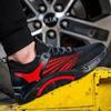 Nouvelles Chaussures de Sécurité pour Hommes Respirantes Chaussures à Embout en Acier Anti-écrasement Anti-perforation Baskets Bottes de Protection Chaussures de Travail Légères pour Hommes