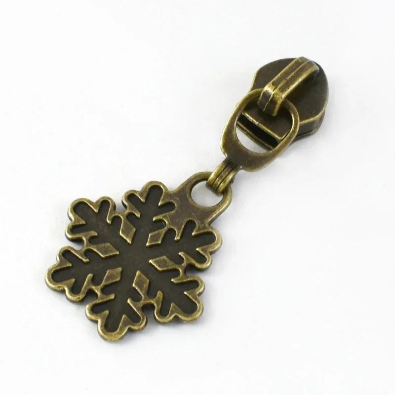 Meetee 5-20 Szt. 5# Suwak do Zamka Błyskawicznego na Zamki Nylonowe Stop Cynku Główka Zamka Dekoracja Brązowy Ciągnik Zamka Błyskawicznego Akcesoria do Szycia Kurtki Płaszcza