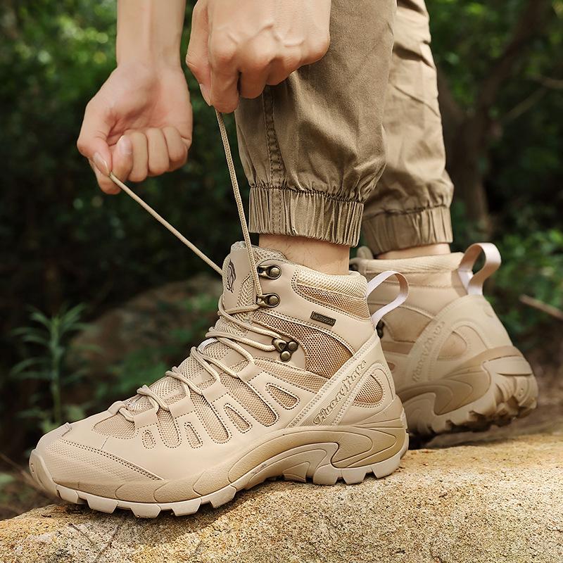 Foreign Trade New Hiking Shoes Men's Large Size Military Boots Breathable Non-slip Tooling Shoes Outdoor Camping Desert Off-road Hiking Shoes