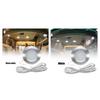 Travel Recessed 12LED Lights Round RV Boat Recessed Ceiling Light Ultra-Thin Camper Interior Lighting Small Downlight with Cable