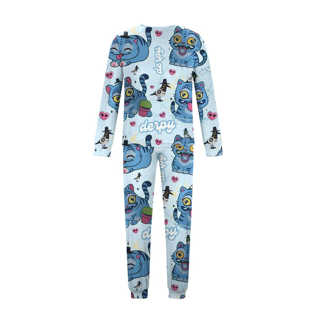 Prints Family Matching Long Sleeve Tops+Pants Set Family Matching Sets