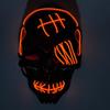 Halloween LED Face Cushion Scary Skull Full Face Cushion Light Up Neon Cosplay Costume Accessory for Parties Raves Festivals