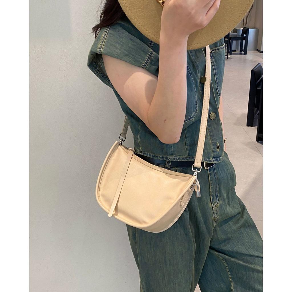 Rindsleder Damen, Einseitige Umhängetasche, Schlichte Mode-Tasche, Mädchen Muscheltasche, Tasche mit großem Fassungsvermögen