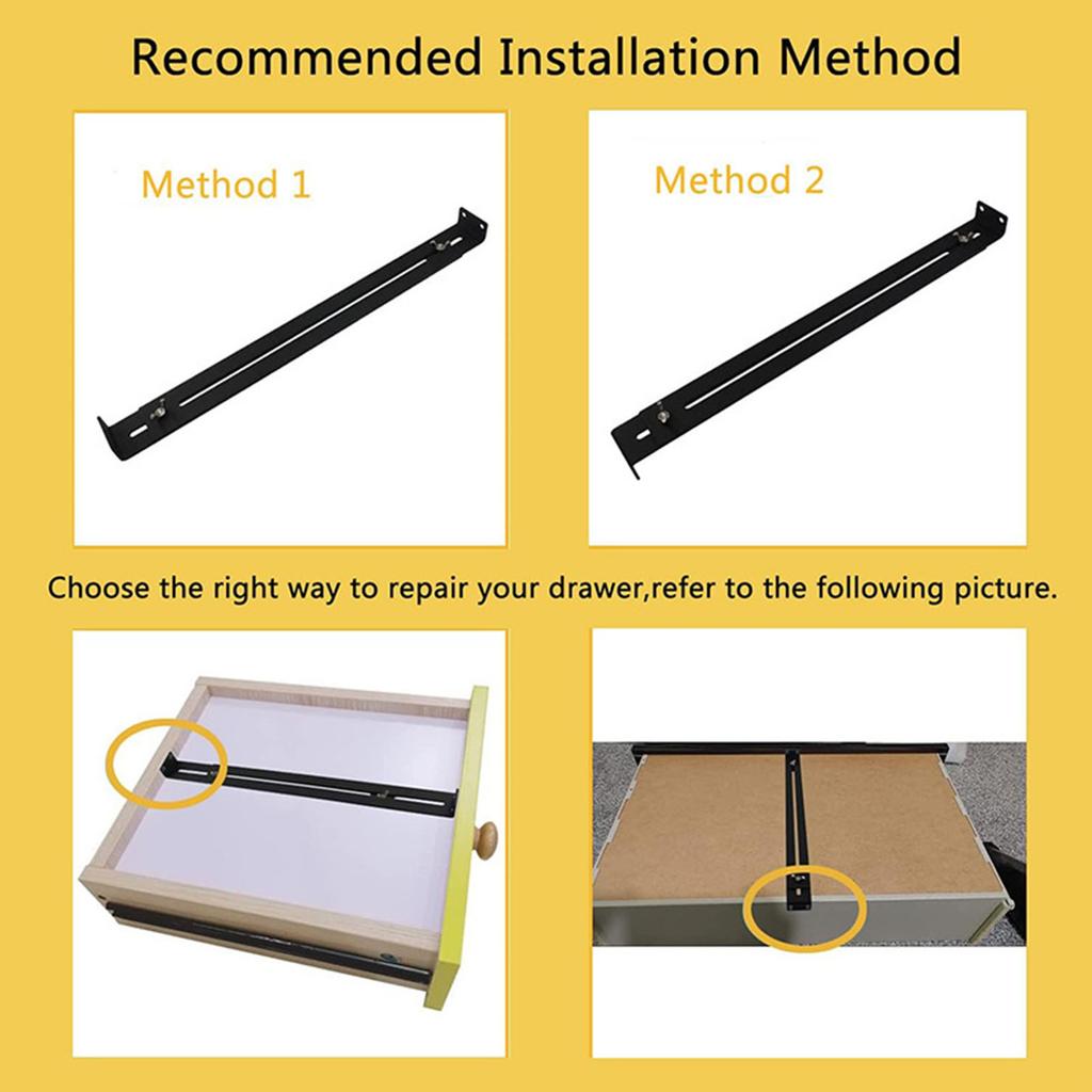 4Pcs Furniture Reinforcement Hardware Drawer Repair Kits Furniture Repair Accessory Bracket Middle Mount Enduring