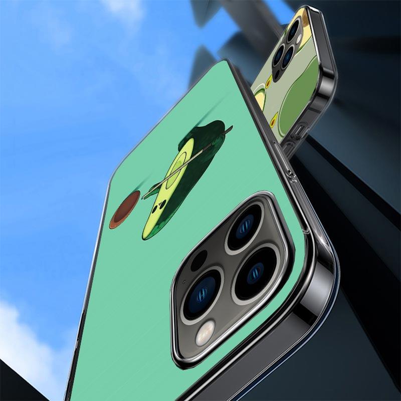 Cartoon Fruit Avocado Case Phone Cover for Apple iphone 16 15 14 13 12 Mini 11 Pro Max 16E X XS XR 7 Plus 8 + SE 2020 Trend Fund