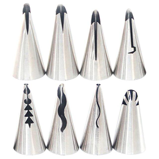 

8 шт./компл. юбка для куклы в форме платья, насадки из нержавеющей стали, насадки для кондитерских изделий, инструменты для украшения торта своими руками