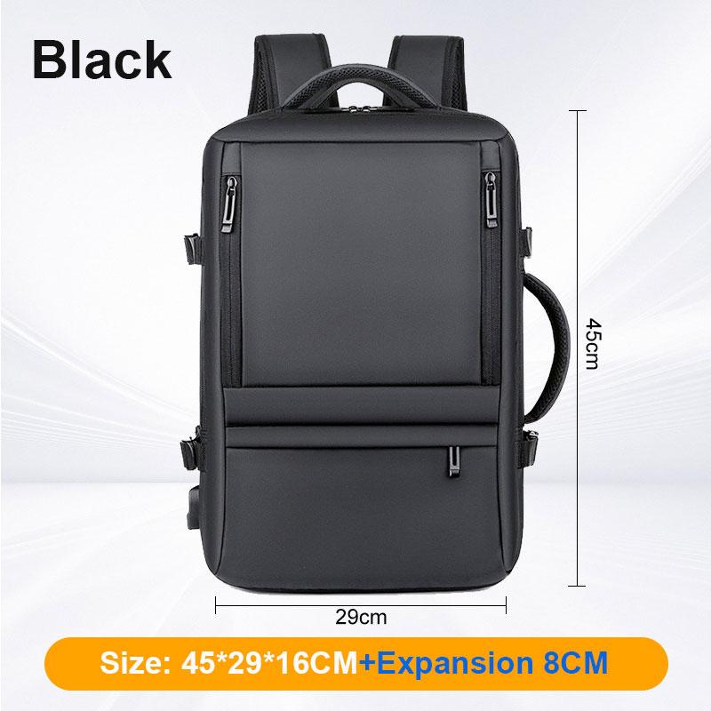 Men s Expandable Backpack Large Capacity Man Business Trip Laptop Backpacks Waterproof Travel Multifunctional Bag with USB Port