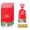 Pack of 50pcs Holiday Treat Bags Christmas Candy Bags Organizers for Gift Wraps
