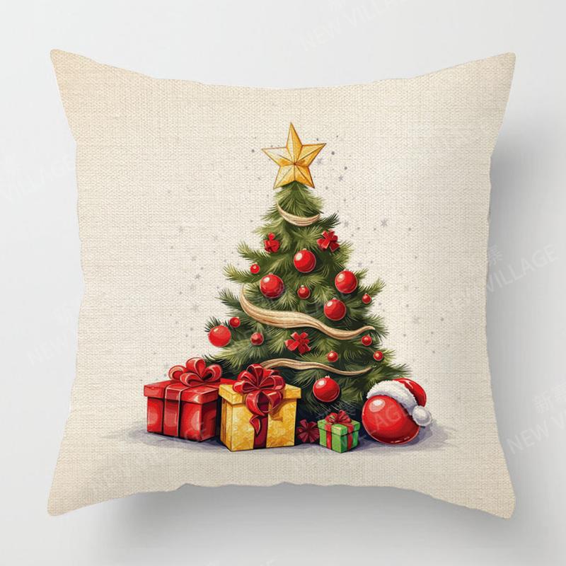 Decorative Cushion Home Living Room Decor Throw Pillow Cover xcm xcm xcm xcm plant winter Merry Christmas