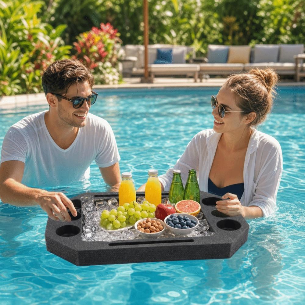 Waterproof Floating Drink Rack Multi-Hole Pool Drink Float Creative Drink Floating Tray Party