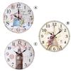 Vintages European Styles Wood Round Wall Clock Silents Movement for Home Decoration