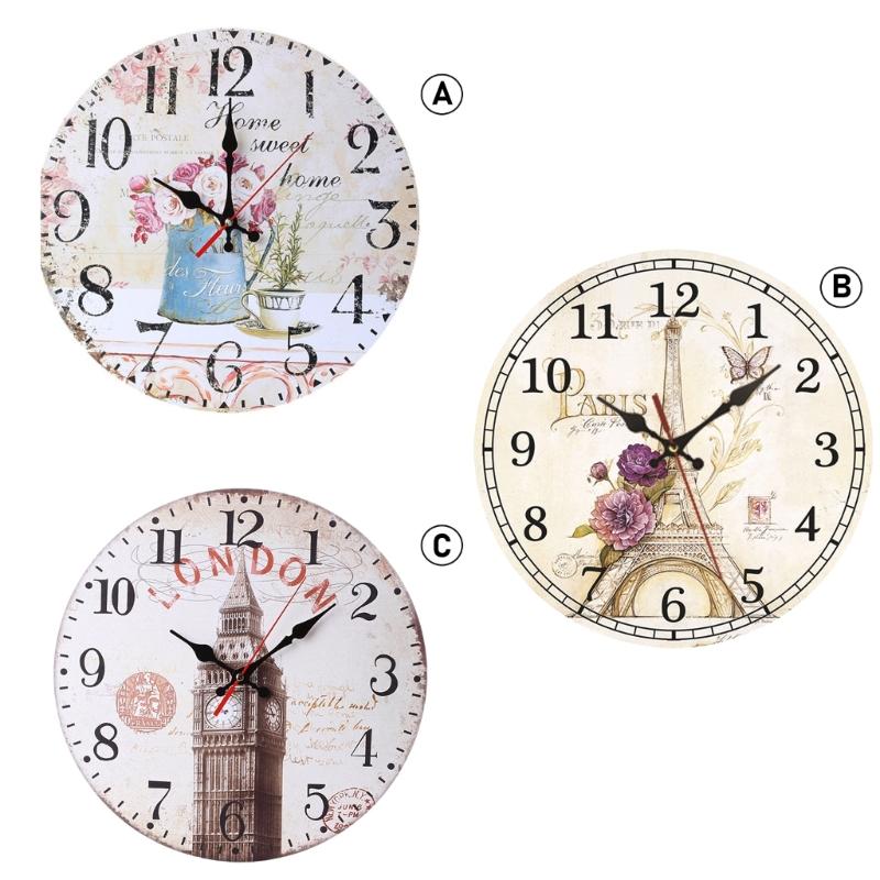 Silents Wood Wall Clock In Round Shape for Touch of European Elegances