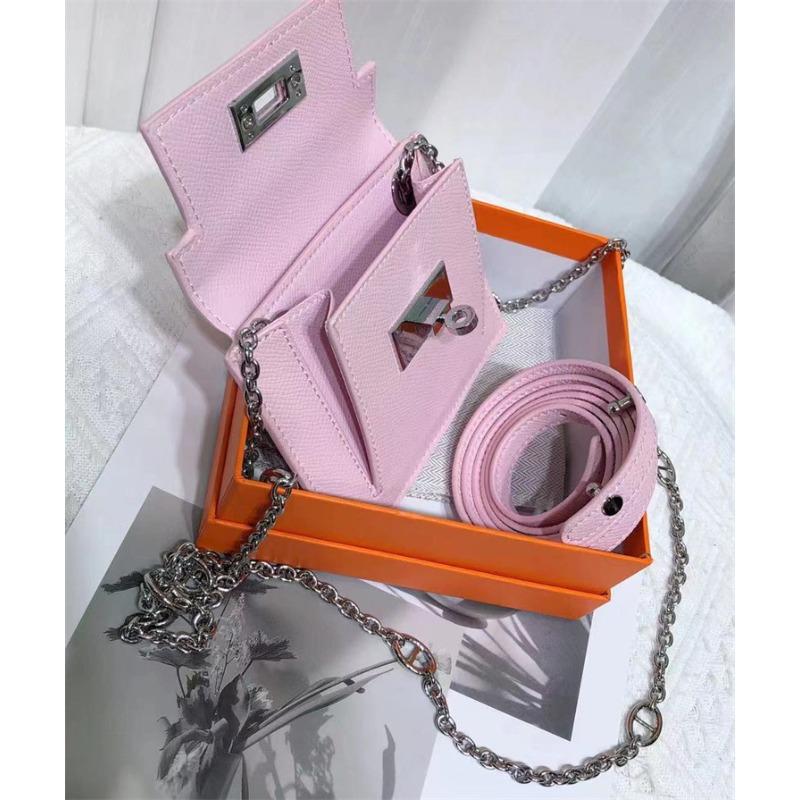 Women's short palm pattern cowhide shoulder crossbody simple new change bag fanny pack wallet card bag integrated bag