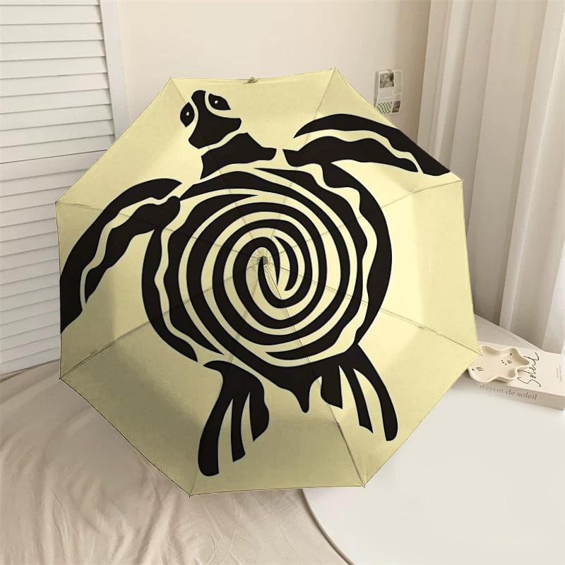 

1PC Turtle Spiral Umbrella-8-Rib Reinforced Portable Folding Travel Suitable for All Seasons Outdoor Daily Use-J366