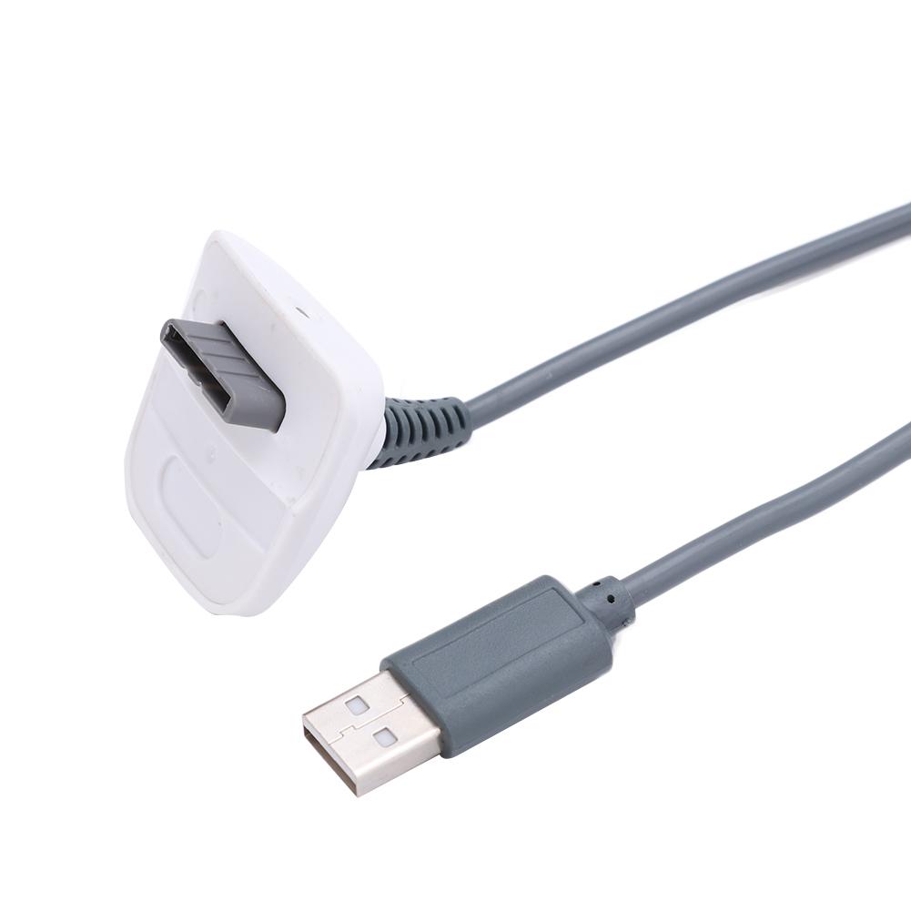 1.8m USB Dual Magnetic Ring Charging Cable Playback Charger Cable Game Accessories for Xbox 360 Wireless Game Controller